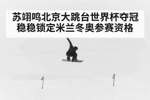 苏翊鸣北京大跳台世界杯夺冠稳稳锁定米兰冬奥参赛资格